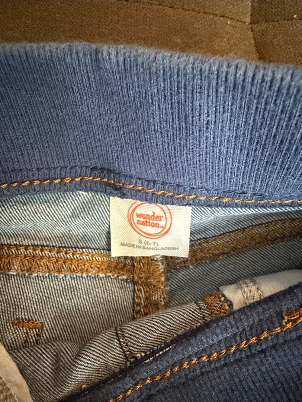 wonder nation Blue Denim Drawstring Jean Shorts - Picture 2 of 3